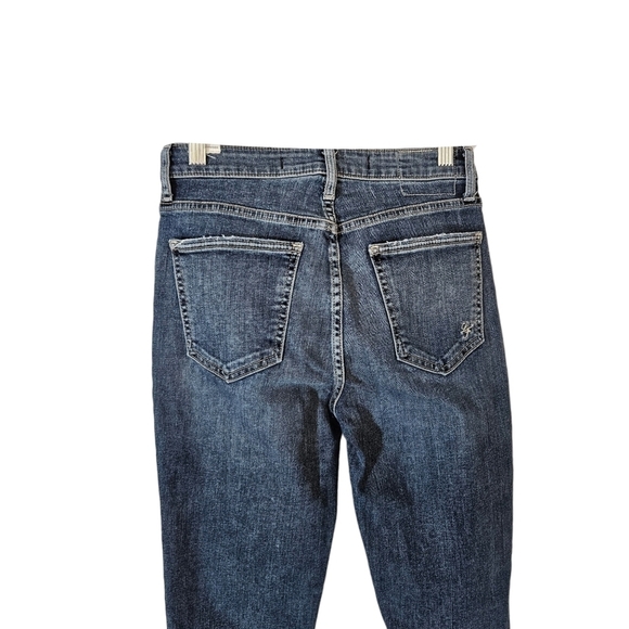 NWT Lovers + Friends High Rise Ripped Distressed "Mason" Jeans in Naples Wash - Picture 5 of 10